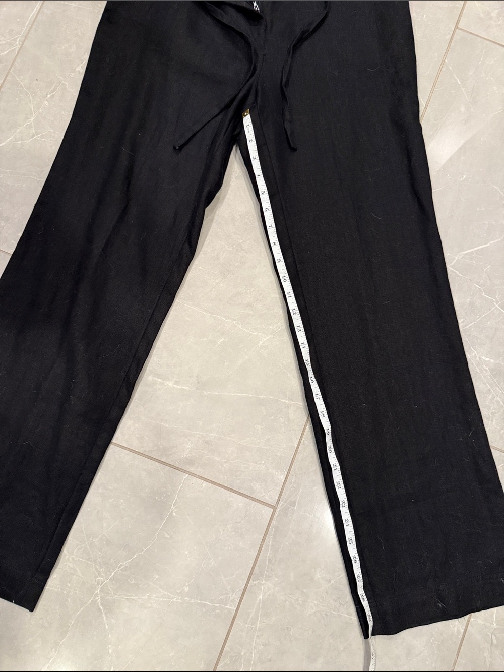 Boden, black linen pants with drawstring. Size 8 Like new! - Picture 5 of 6